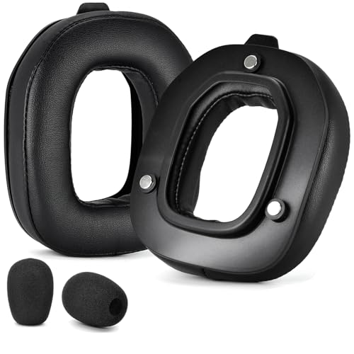 Defean Earpads for Astro A50 Gen4 / A50 Gen5 / A50X (Faux Leather) | Ear pads and Microphone Foam, Upgrade High-Density Noise Cancelling Foam, Ear Cushions Added Thickness - color: Faux Leather