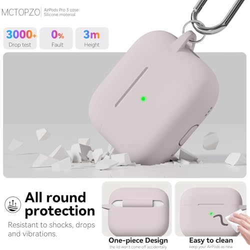 for AirPods Pro 3 Case 2025,Come with Cleaner Kit,Milk Tea | Silicone Protective Cover for Airpod Pro 3rd Generation Case with Keychain,for Women Men,One-Piece Design,Shockproof - color: B-Milk Tea