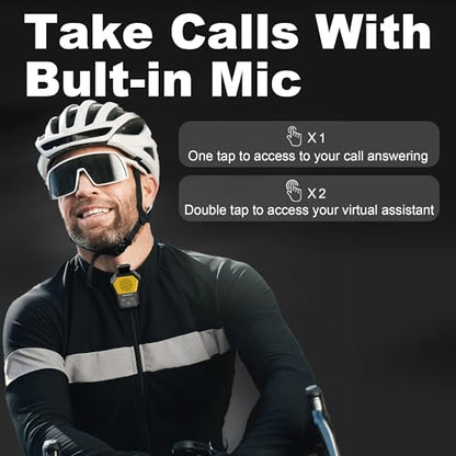 Wearable Bluetooth Speaker, Portable Wireless Clip-on Mini Water-Resistant Speaker, 12H Playtime, Built-in Mics for Hands-Free, Small Wireless Bluetooth for Jobsite/Sports/Outdoor