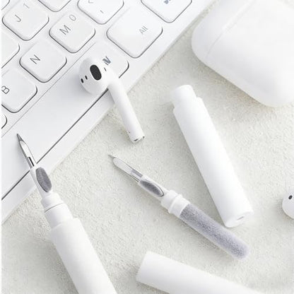 3 in 1 Cleaner Kit for AirPods Pro 1 2 3, Multi-Function Cleaning Pen with Soft Brush & Flocking Sponge for Bluetooth Earphones, Headsets Charging Case, iPhone, Laptop, Electronic Devices - size: 3 in 1