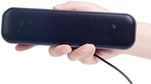 USB Computer Speakers,Laptop Speakers Wired USB Powered,Portable Mini Sound Bar PC Speakers for Windows PC,Desktop Computer,Laptops and Checkout Counter with Stereo Sound - size: H008