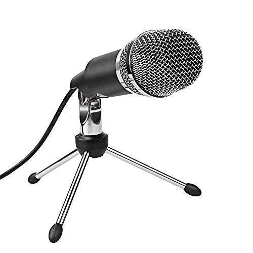 FIFINE USB Microphone and Over Ear Headphones, Condenser Home Studio Computer Microphone, Monitor Headphones Wired for Recording Streaming Podcast YouTube Skype Games (K668+H8)