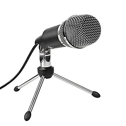 FIFINE USB Microphone and Over Ear Headphones, Condenser Home Studio Computer Microphone, Monitor Headphones Wired for Recording Streaming Podcast YouTube Skype Games (K668+H8)