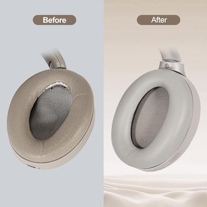 Aurivor Ear Pads for Sony WH-1000XM3 Headphones, Replacement XM3 Earpads Cushions with Soft Protein Leather, Noise Isolation Memory Foam, Reinforced Sealing