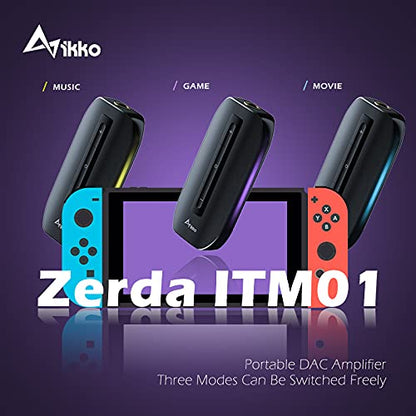 IKKO Zerda ITM01 External Sound Card, 3.5mm Portable Audio Detachable Magnetic Cable Headphone Adapter, Plug and Play,USB Gaming Dac Amp for iPhone iOS Headset PS4 Xbox Switch PC Laptop