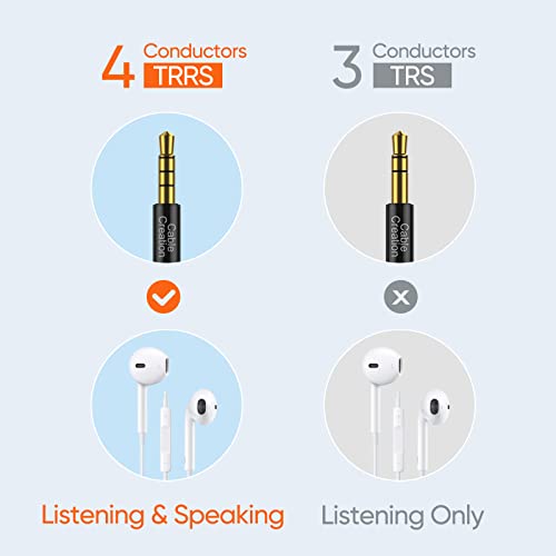 CableCreation 3.5mm Audio Cable(3FT/0.9M), TRRS 3.5mm Stereo Aux Cable | 90 Degree Right Angle 4-Conductor Aux Cord with Microphone for Car Headphones,Speaker,Tablets,Laptops,Smart Phones - size: 3 Feet