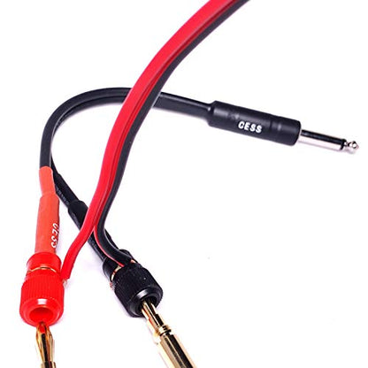 CNCESS Solderless 1/4-Inch TS Plug to Banana Adapter Terminal, 2 Pack | 6.35mm, Binding Post