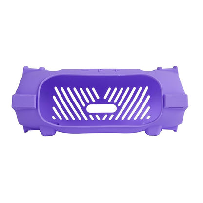 Silicone Case Cover for JBL Charge 6 Portable Bluetooth Speaker, Soft Protective Sleeve Travel Carrying Protective Cover Speaker Silicone Case with Shoulder Strap and Bike Strap (Purple) - color: Purple