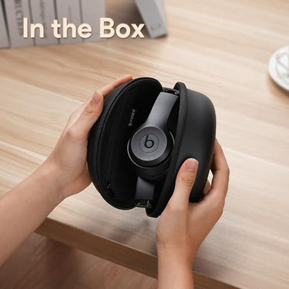 Yinke Case for Beats Solo3 /Solo 4 Wireless On-Ear Headphones, Portable Travel Hard Shell Storage Bag - color: Black
