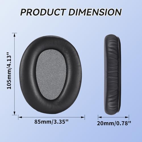 Lukvcoe Replacement Earpads for Sony WH-CH700N(WHCH700N), MDR-ZX780(ZX780DC), MDR-ZX770 and MDR-10R(10RNC 10RBT) Over-Ear Headphones, Ear Pads Cushions Softer Protein Leather (Protein Leather - Black)
