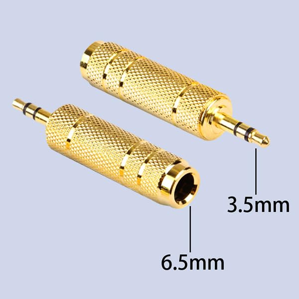 Headphone Adapter 6.35mm Male to 3.5mm Female Stereo Audio Aux Adapter 3.5mm to 1/4 Adapter Headphone Jack Adapter for Guitar Amplifier, Headphone, 4 Pack