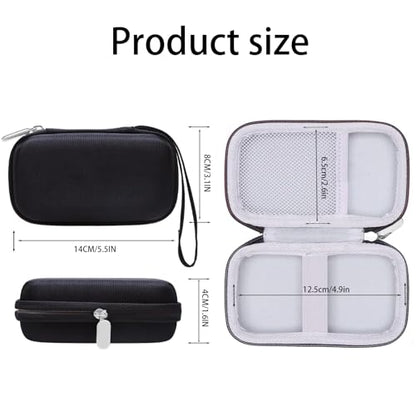 Hard Carrying Case Compatible with EMAY 6L ECG Monitor（Grey） | EMAY 6L carry case protects a portable ECG monitor with a shock-resistant shell and mesh pocket, With waterproof design - color: Black