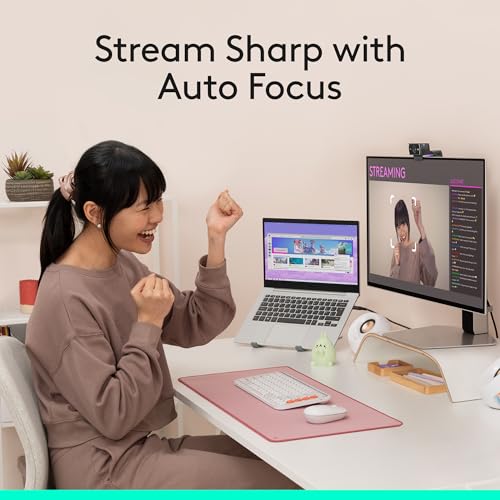 Logitech C922x HD Pro PC Webcam, Full HD 1080p/30fps or 720p/60fps Video, HD Light Correction, Works with Microsoft Teams, Google Meet, Zoom, Nintendo Switch 2’s new GameChat mode, Mac/Tablet- Black - size: 1 Pack, style: 1080P/30 fps, 720p/60fps