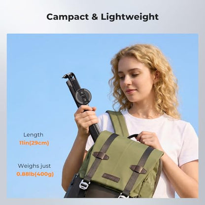 K&F CONCEPT 72" Selfie Stick for iPhone, Phone Tripod | Clip & Magnetic, Remote, 1s Open & Close, Compatible with iPhone 17-12 Osmo Pocket 4/3 Luna Ultra, X97C6 - color: Black