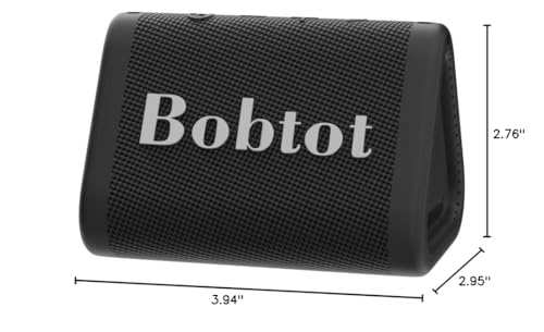 Bobtot Portable Small Bluetooth Speaker, IPX7, 5W | Mini Speaker, Loud and Stereo Sound with Dual Bass, 15H Playing Time, TWS Pairing for Travel, Party, Camping