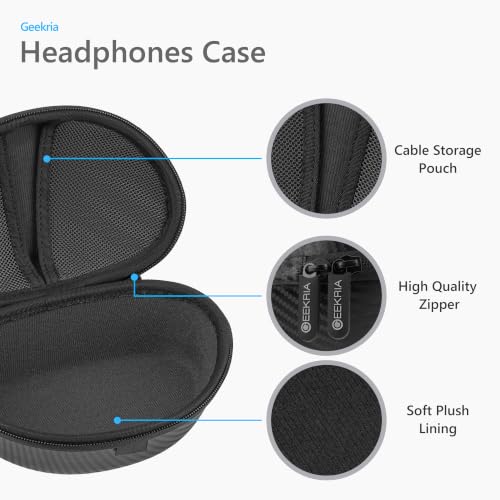 Geekria Shield Headphones Case Compatible with Beats Solo 4/3/2/Pro, Replacement Hard Shell Travel Carrying Bag with Cable Storage (Black) - color: Black