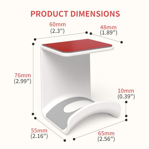Gmae Headphone Stand for Desk Mini Headset Hanger Holder with Strong Adhesive Headset Stand Headphone Holder (Under Desk White)