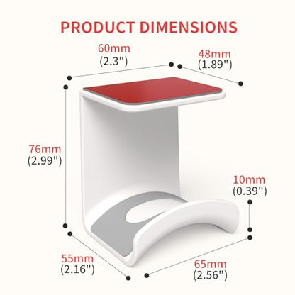 Gmae Headphone Stand for Desk Mini Headset Hanger Holder with Strong Adhesive Headset Stand Headphone Holder (Under Desk White)