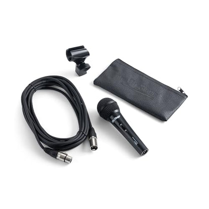 On-Stage AS400V2 Dynamic Handheld Mic (Vocal Microphone, On/Off Switch, Wired XLR Output, Metal-Mesh Grille, for Stage, Singing, Karaoke, Open Mic, Performance, Public Speaking, Presentations, Black)