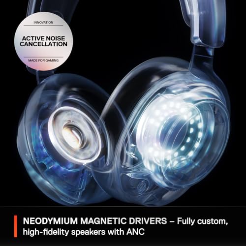 SteelSeries Arctis Nova Pro Wireless Multi-System Gaming Headset — Neodymium Magnetic Drivers — Active Noise Cancellation — 2 Battery System — ClearCast Gen 2 Mic — PC, PS5, PS4, Switch, Mobile | Neodymium Magnetic Drivers, Active Noise Cancellation, 2 Ba