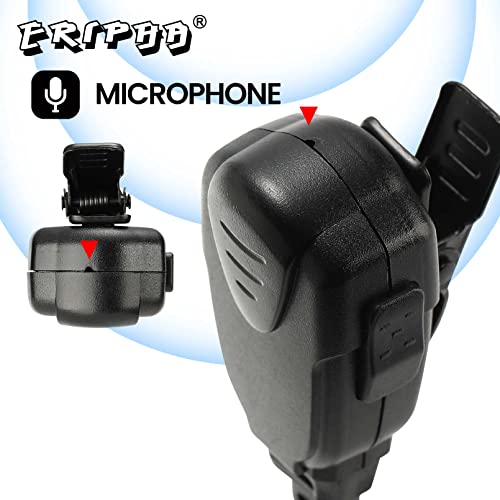 2-Pin Earpiece with PTT Mic for Motorola BPR40/CLS/DLR Series | 2-Way Radio Air-Tube Surveillance Headset (10-Pack)
