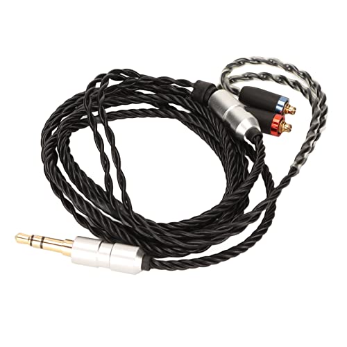 Headphone Upgrade Cable Oxygen Free Copper MMCX to 3.5mm Replacement for SE215 SE315 SE425 SE535 SE846 W10 W20 W30, 120cm Braided OFC Earphone Cable with Gold Plated Plug