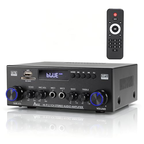 Joengoep AK52 Home 2.1 Channel Bluetooth 5.0 Stereo Receivers Amplifier - size: AK-52