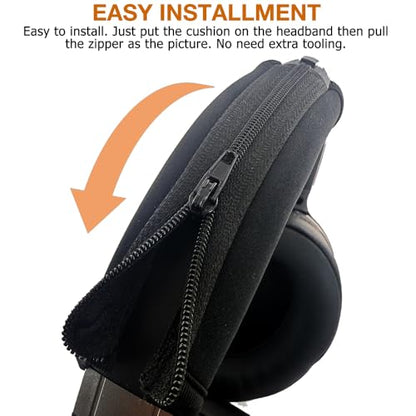 Replacement Headband Cover for Skullcandy Heaphones,with Zipper | Compatible with Skullcandy Crusher Evo / Crusher ANC/ Crusher ANC 2 / Hesh 3 / Hesh Evo / Hesh ANC / Venue Headphones