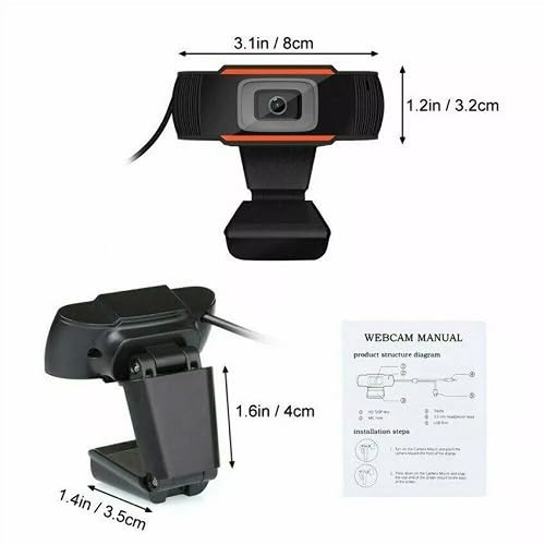 HD Webcam with Microphone, 1080P USB Camera for PC Desktop Laptop, Video Recording