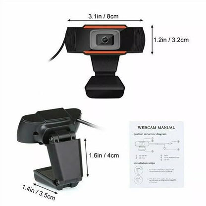 HD Webcam with Microphone, 1080P USB Camera for PC Desktop Laptop, Video Recording