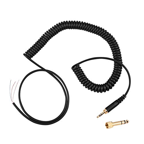 Coiled Audio Cable, 3.5mm Plug Jack Connector Earphones Audio Spring Wire Headphones Coil Cable for DT 770 770Pro 990 990Pro
