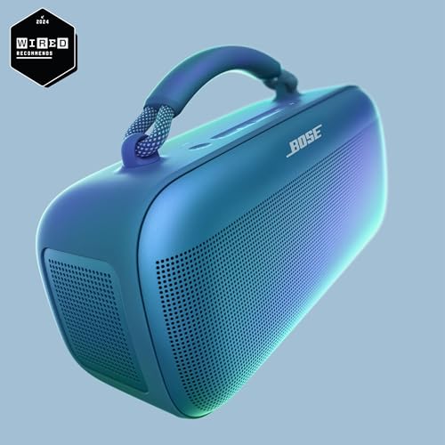 Bose SoundLink Max Bluetooth Speaker - Portable Wireless Party Speaker, IP67 Waterproof, Rope Handle, Up to 20 Hours of Playtime, USB-C, Built-in 3.5mm AUX Input, Blue Dusk - color: Blue Dusk
