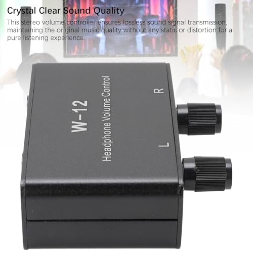 Bewinner 3.5mm 6.35mm Stereo Volume Controller, Stereo Audio Volume Attenuator, 1/4 Inch 1/8 Inch Mini Inline Headphone Attenuator Vol Control Knob