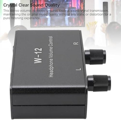 Bewinner 3.5mm 6.35mm Stereo Volume Controller, Stereo Audio Volume Attenuator, 1/4 Inch 1/8 Inch Mini Inline Headphone Attenuator Vol Control Knob