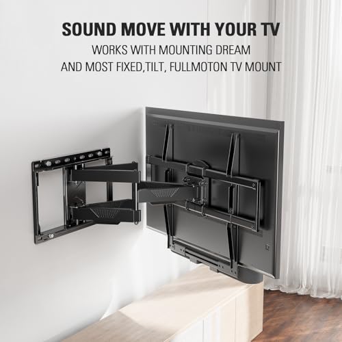 Mounting Dream Soundbar Mount with Easy Access Design for SONOS Beam, SoundBar Bracket with Sliding Block Fits TV up to VESA 600x400mm, Compatible with The Beam Constructed of Duty Aluminum Profile - size: Soundbar Mount for Sonos Beam