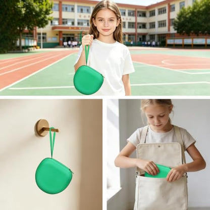 Kids Headphones Case for iClever/Candy Bila Etc Headphone,Green(Case Only) | for iClever BTH12 HS19 BTH20 BTH22 BTH26/Candy Bila/Acer/JBL Junior 320/MIDOLA/JoySpark/ADOOPE Etc Girls Boy Kid Headphone - color: Green