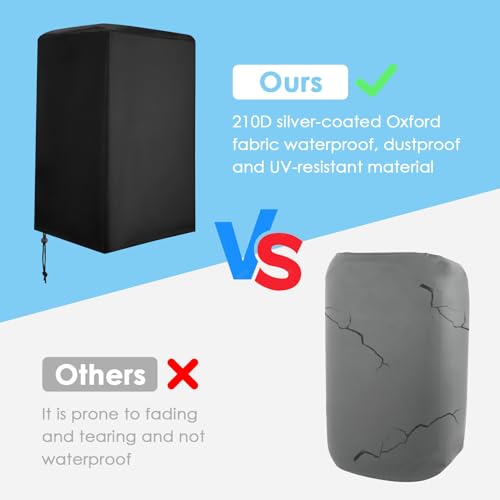 Speaker Cover, Outdoor Speaker Covers for PA/DJ Lightweight Powered Speaker, UV Protection Water Resistant Dustproof 210D Oxford Cloth Speaker Covers (2 PCS) (Black, 15 Inch) - size: 15 Inch
