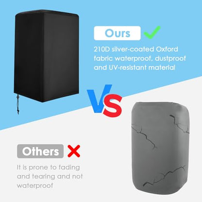 Speaker Cover, Outdoor Speaker Covers for PA/DJ Lightweight Powered Speaker, UV Protection Water Resistant Dustproof 210D Oxford Cloth Speaker Covers (2 PCS) (Black, 15 Inch) - size: 15 Inch