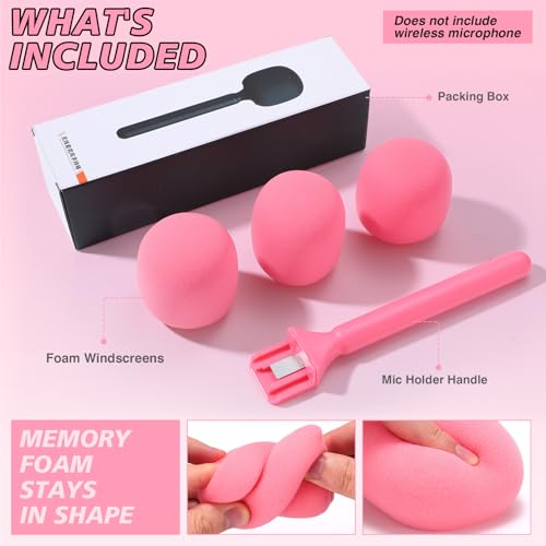 Facmogu Pink Mic Holder for DJI Wireless Mic, Handle for Rode Wireless Pro