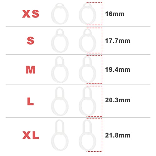Create idea 5 Pairs Silicone Ear Tips Compatible with Sony LinkBuds WF-L900 Earphones Ear Hooks Earbud Cap Non-Slip Earbuds Wingtips Accessories XS S M L XL 5 Sizes White