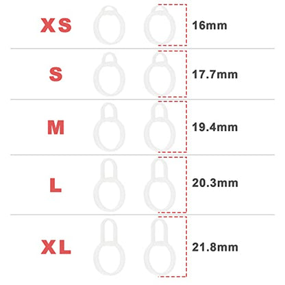 Create idea 5 Pairs Silicone Ear Tips Compatible with Sony LinkBuds WF-L900 Earphones Ear Hooks Earbud Cap Non-Slip Earbuds Wingtips Accessories XS S M L XL 5 Sizes White