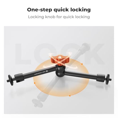 K&F CONCEPT 9.8" Magic Arm, 1/4" Screw Camera Mount Arm 360° Ball Heads | for DSLRs, Monitor, Flash, LED Light, Microphone, Camera Cage, Action Camera, MS32 - style: 9.8" Arm