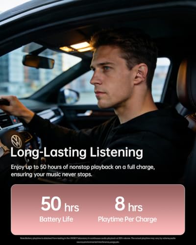 Open Ear Earbuds,Clip On Earbuds with Crystal Clear Sound | Bluetooth 6.0 Wireless Headphones for Women,50H Playtime, Clip Headphones Comfortable Fit for Small Ears,Rose Gold - color: Rose Gold
