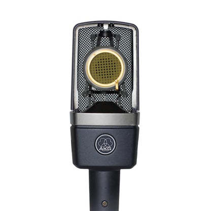 AKG Pro Audio C214 Studio Grade Professional Large Diaphragm, Single Capsule, Vocal and Instrument Condenser Microphone with Rugged Aluminum Carrying Case. XLR Connector. Gray with Gold - style: C214