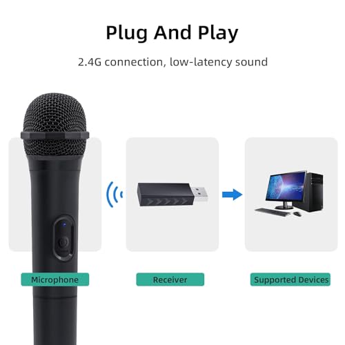 Mcbazel Wireless USB Gaming Microphone Compatible with Xbox Series X/S, PS5, Switch OLED, NS Switch/Switch2, PC, PS4, PS3, PS2, Xbox One X/S, Xbox One, Xbox 360, Wii - size: 1 Pack
