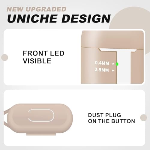 for AirPods Case Cover, Come with Clean Pen，Soft Silicone Protective Cover for Women Men Compatible with Apple AirPods 2nd 1st Generation Charging Case, Front LED Visible,Milk Tea - color: A5-Milk Tea