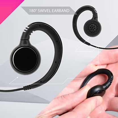 BSE12-AX C-Shape Swivel Style Earpiece Headset for Motorola Radio XPR3300 XPR3500e DEP8050 Elite - size: 1 Piece