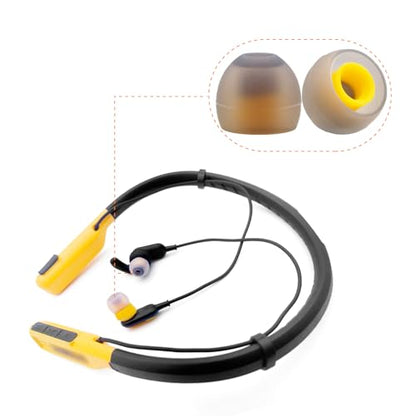 Klowcok Replacement Silicone Ear Tips for DEWALT Neckband Headphones | Not for DEWALT True Wireless Earbuds, Flexible Ear Cushions, 6 Pairs (S/M/L)