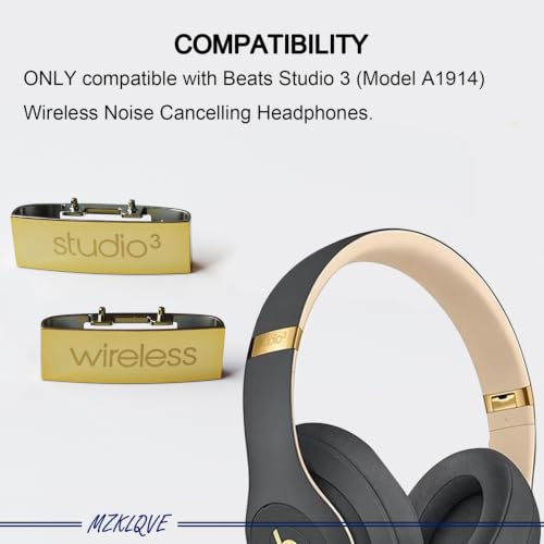 Studio 3 Headband & Hinge - Replacement Parts Accessories Repair Kit for Beats Studio 3 Headphone (Grey Gold) - color: Grey Gold