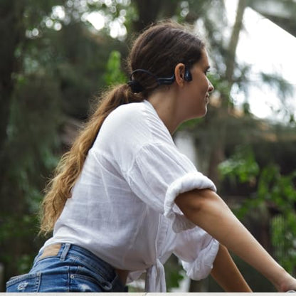 Kaibo Flow - Bone Conduction Headphones with Noise-Cancelling Mic - Adjustable Headband - USB-C Quick Charge - IPX67 Waterproof - Sport Headset for Gym, Running, Cycling